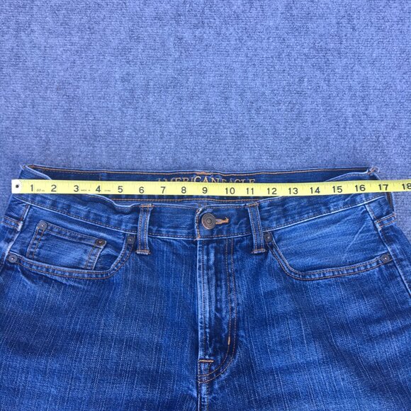American Eagle Jeans Mens Size 33 Original Straight Lightly Distressed - Picture 6 of 15